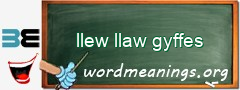 WordMeaning blackboard for llew llaw gyffes